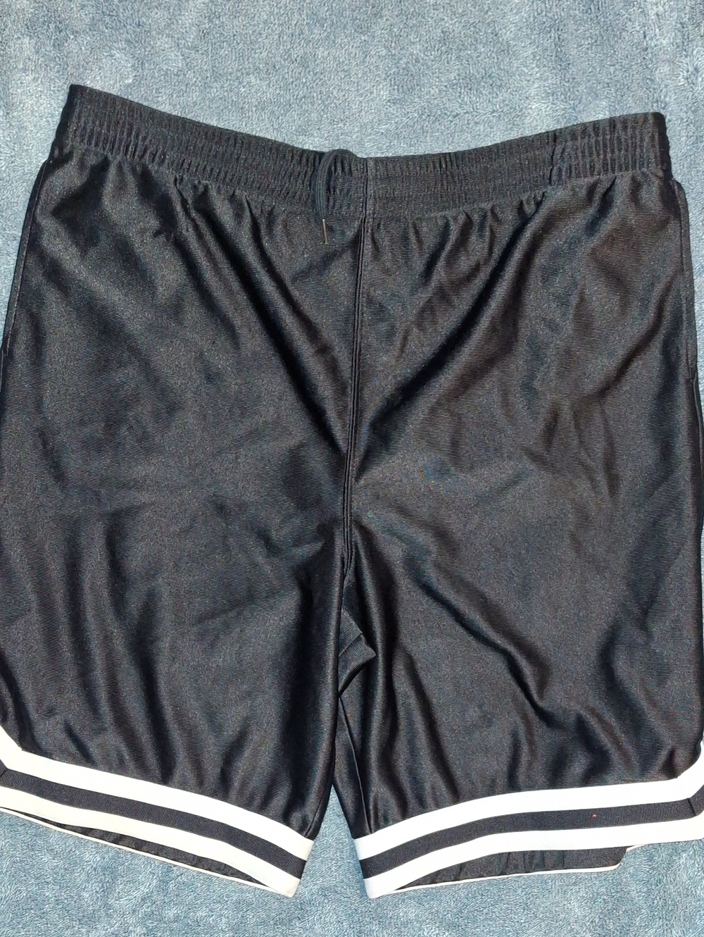 Simply For Sports Men's Black Athletic Shorts with White Stripe